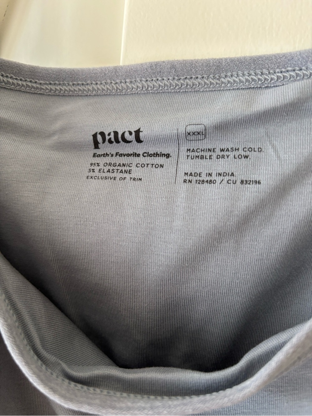 NEW Pact Women’s Everyday Shelf Bra Camisole — Smoke Blue Size XXXL - Picture 2 of 5